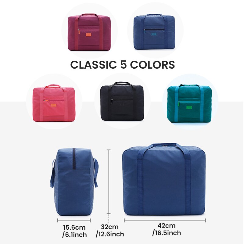 PT018,Foldable Duffel Lightweight Travel for Women and Men Tote Carry On Lage Weekender Overnight Bag