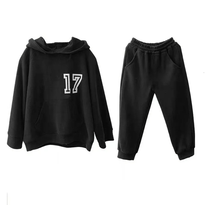 2024 autumn spring teenager kids girl Children set Clothes17 Hooded tracksuit sweatshirt sport pants 5 6 7 8 9 10 11 12 Year 240709