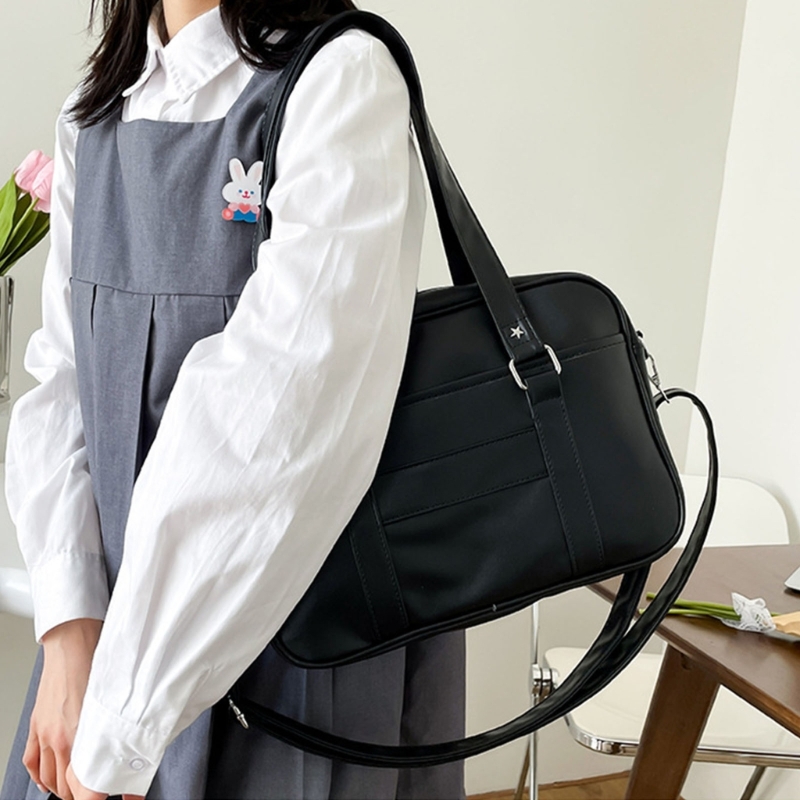 Women Harajuku Crossbody Bags Messenger PU Leather Shoulder Bag JK Messenger Bag Ladies Large Capacity Book Handbags