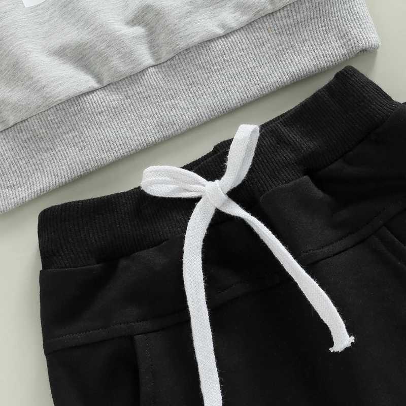 Clothing Sets Autumn Fashion Toddler Baby Boys Tracksuit Outfits Suit Letter Print Sweatshirt+Drstring Pants Kids Children Clothes Sets