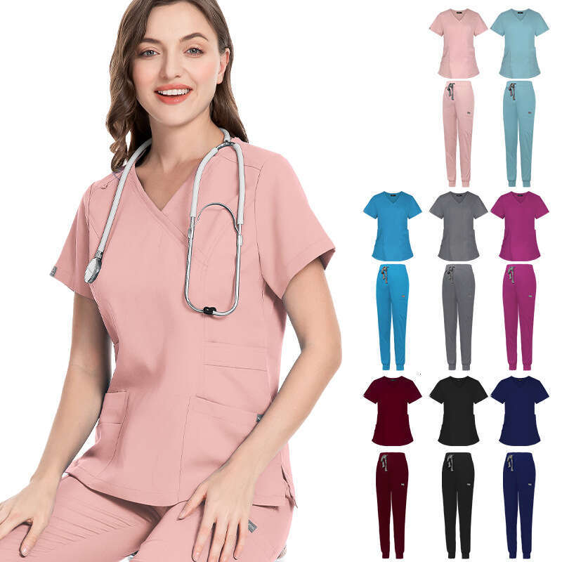 Niaa Hinn Scrubs New Product New Arrival Long Non-ironing High Elasticity Show Thinness French Leisure Time Ventilation Versatile Solid Short Waist