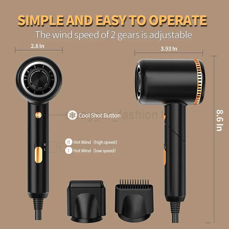 110V/220V High Speed Hair Dryer High Power Foldable Portable Hair Gallery Household EU/US/UK Negative Ion Hair DryerBkl240717