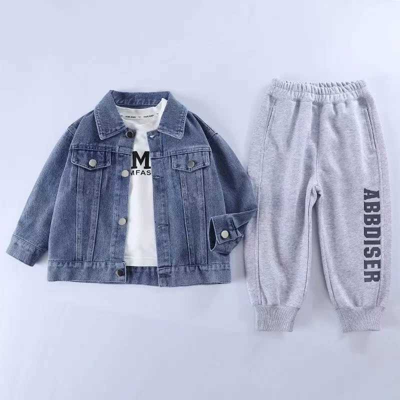 Clothing Sets Boys Set 2024 New Kids Long Sleeve Suit Girls Boys Set Jacket Pants 2pcs Kids Outfits 2 3 4 5 6 7 Year