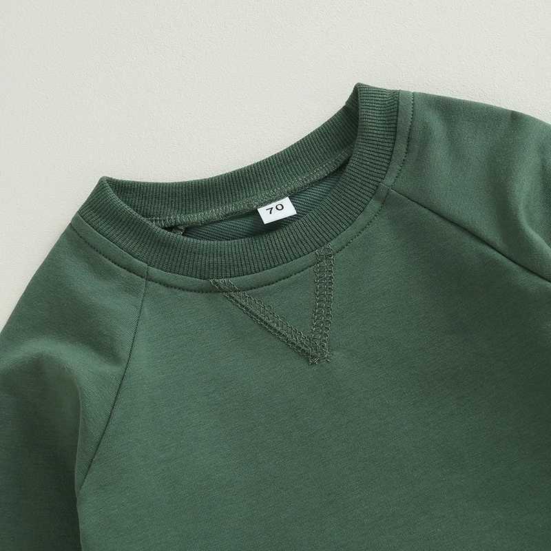 Clothing Sets Autumn Baby Girl Boy Clothes Set Children Sports Solid Color Sweatshirt Tops + Pants Casual Two Piece Suit Cotton Tracksuit