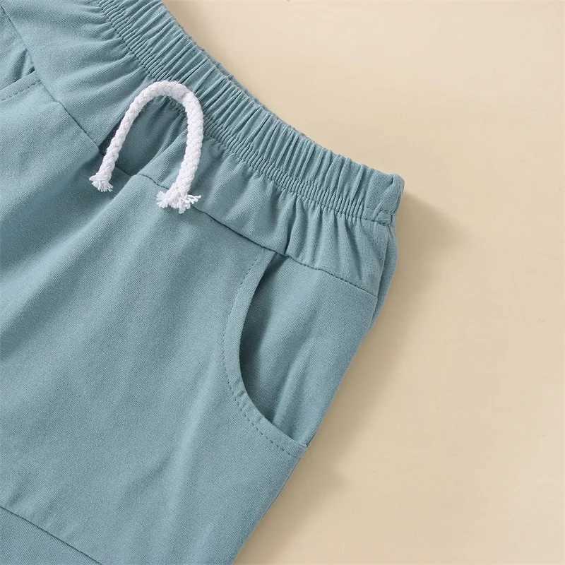 Clothing Sets Toddler Newborn Infant Baby Boys Summer Clothes Sets Short Sleeve Round Neck Stripe Print T-Shirt + Elastic Waist Solid Shorts