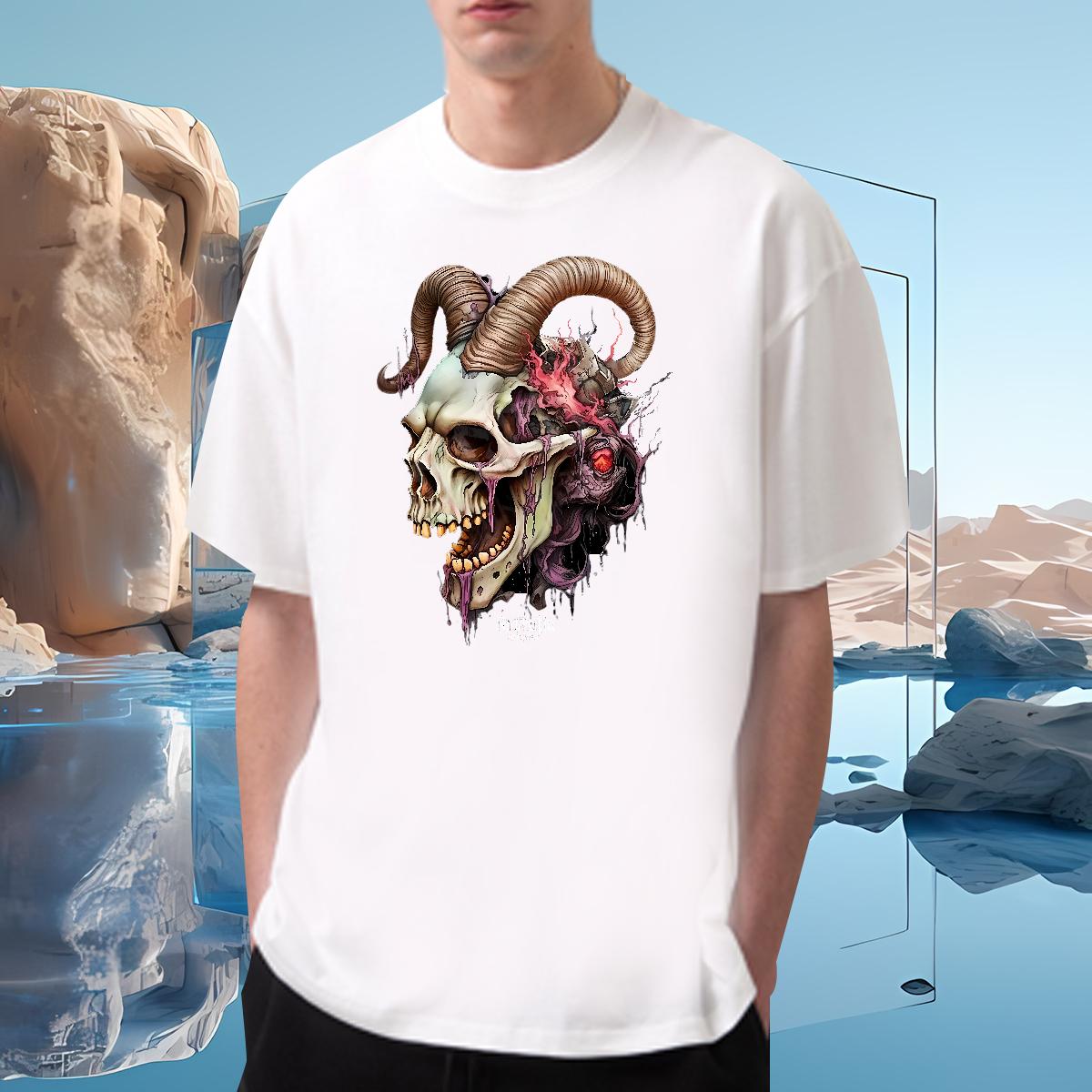 Brand Tshirts Skeleton 230g Cotton 180g Cotton Home Outdoor T-Shirts Skull Wholesale Tee Shirt