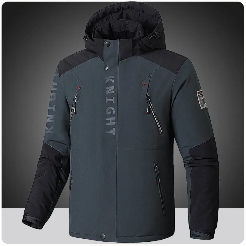 Plus Size 7XL 8XL 9XL Men's Skiing Jacket With Hood Waterproof Hiking Fishing Travel Snow Jacket Parka Raincoat Outwear Clothing