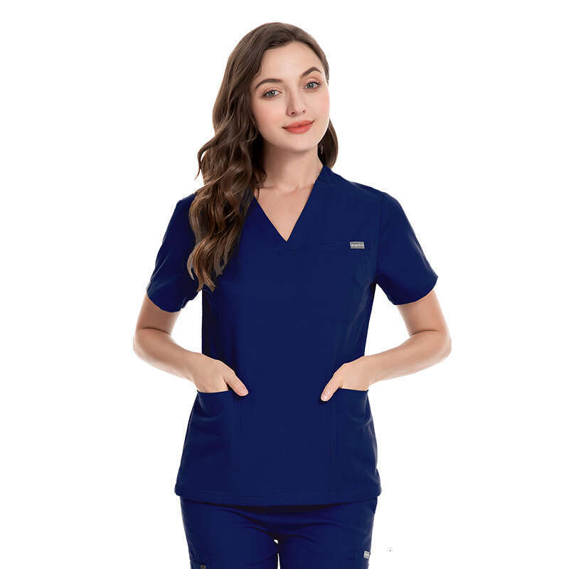 Designer Two Piece Set Women Scrubs Set New Product New Arrival French Non-ironing Long Washable Versatile Fashion Ventilation Popular Bifurcated Sexy