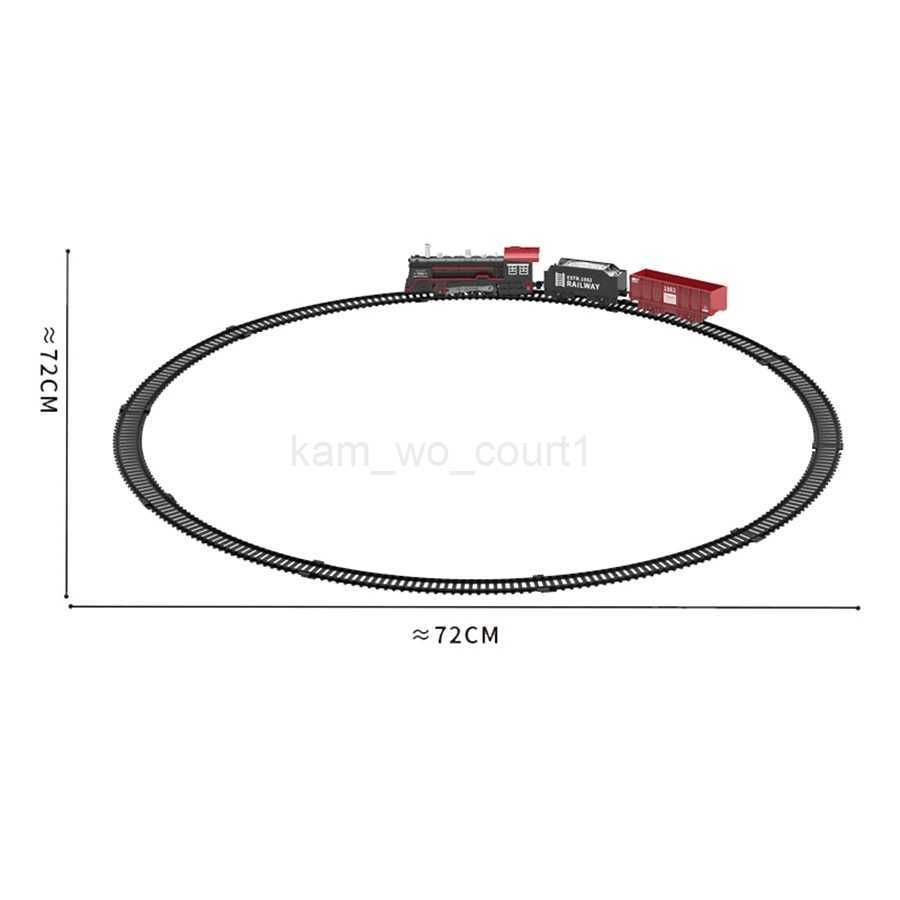 Electric Train Rail Car Simulation Retro Steam Train Model Kids High Speed Rail Toy Boy SetM240717