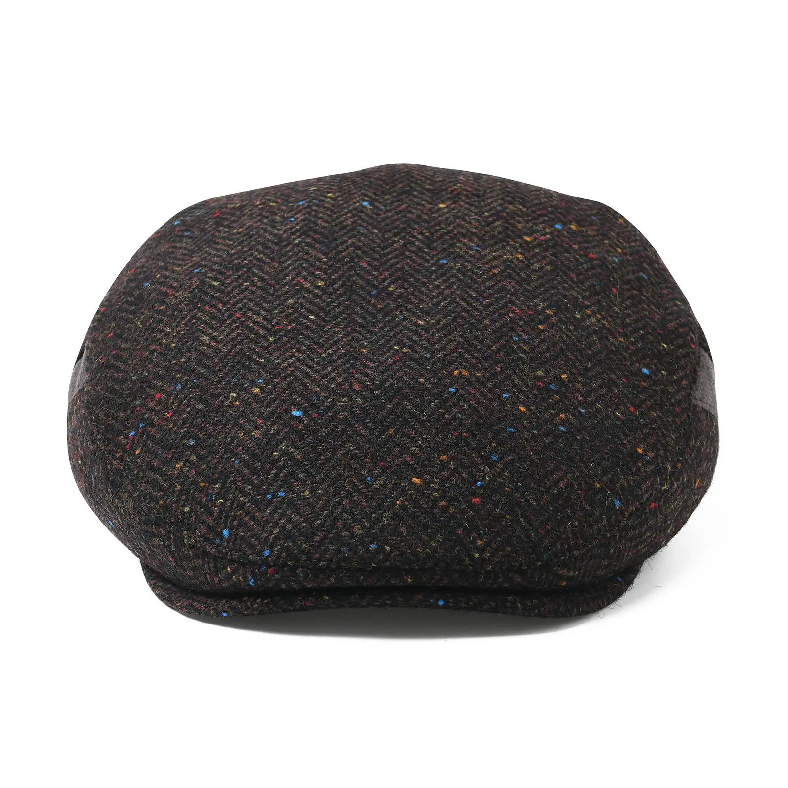 Jangoul Wool Tweed Herringbone Irish Cap Men Women Beret Cabbie Driver Hat sboy Caps Golf Ivy Flat Hats 240716