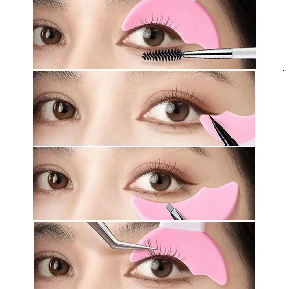 silicone eyeliner template reusable eyeliner makeup template auxiliary eyeliner template eyelash guide eyeliner template 240715