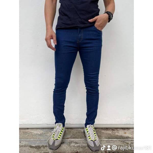 Designer men's tight jeans 26 inch -36 inch men's pants/unisex material stretchable. 100% denim jeans