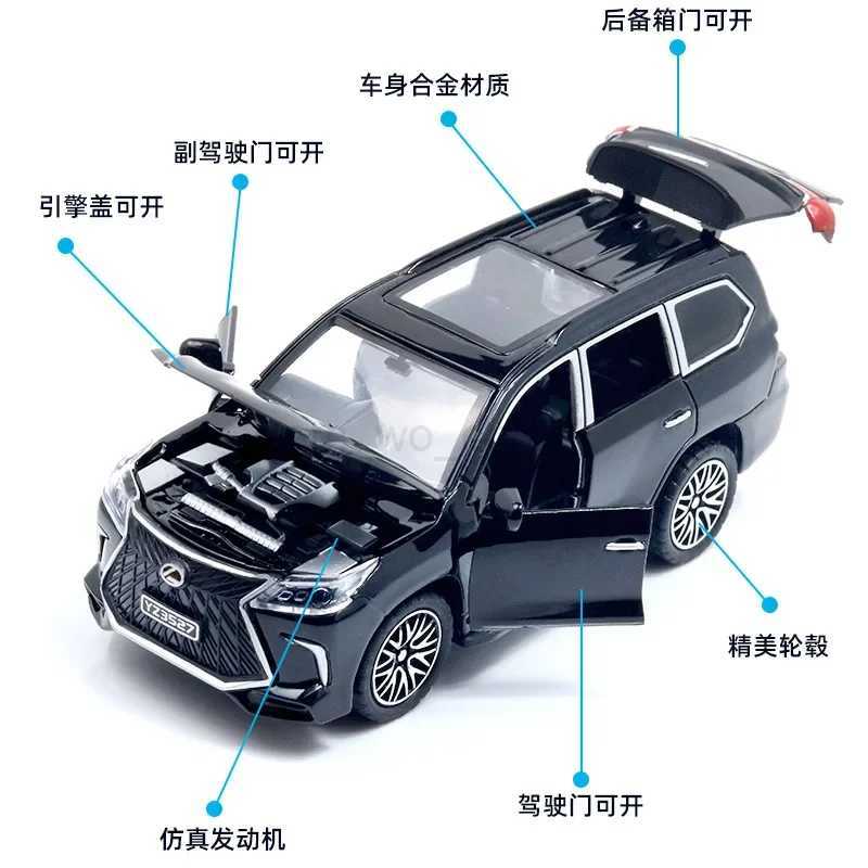1 36 Lexus LX570 High Simulation Diecast Car Metal Alloy Model Car Childrens toys collection gifts A608M240717