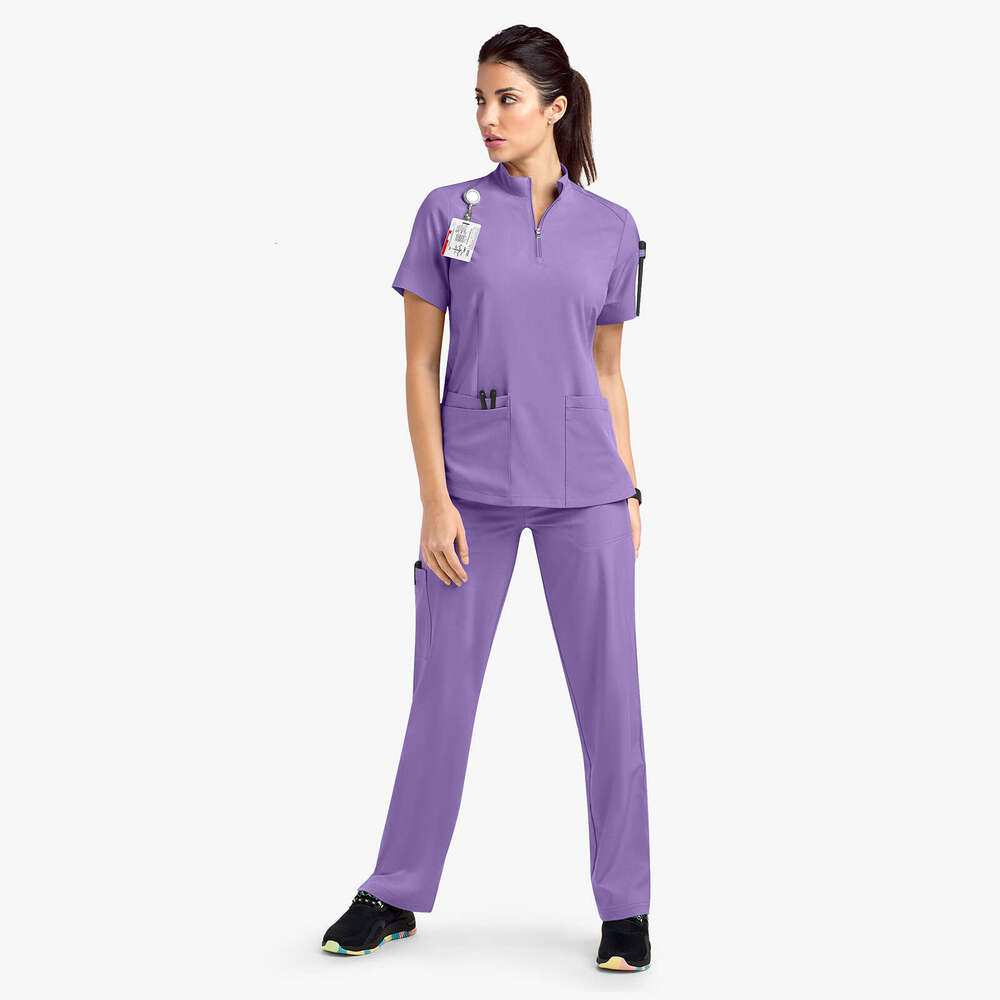 Niaa Hinn Scrubs Set Scrubs New Product Washable Gentle Wind Long High Elasticity Non-ironing Leisure Time Versatile Business Affairs Ventilation Temp
