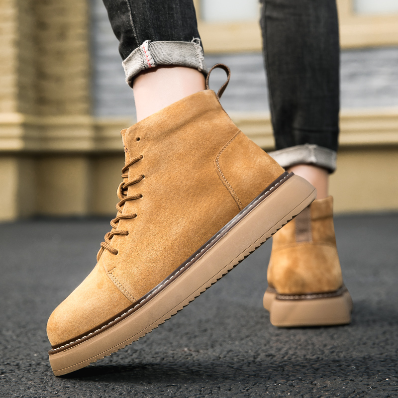 2023 Winter Men Genuine Leather Boots Luxury Brand Ankle Boot Men Antiskid British Style Motorcycle Boot Fashion Comfy Work Shoe