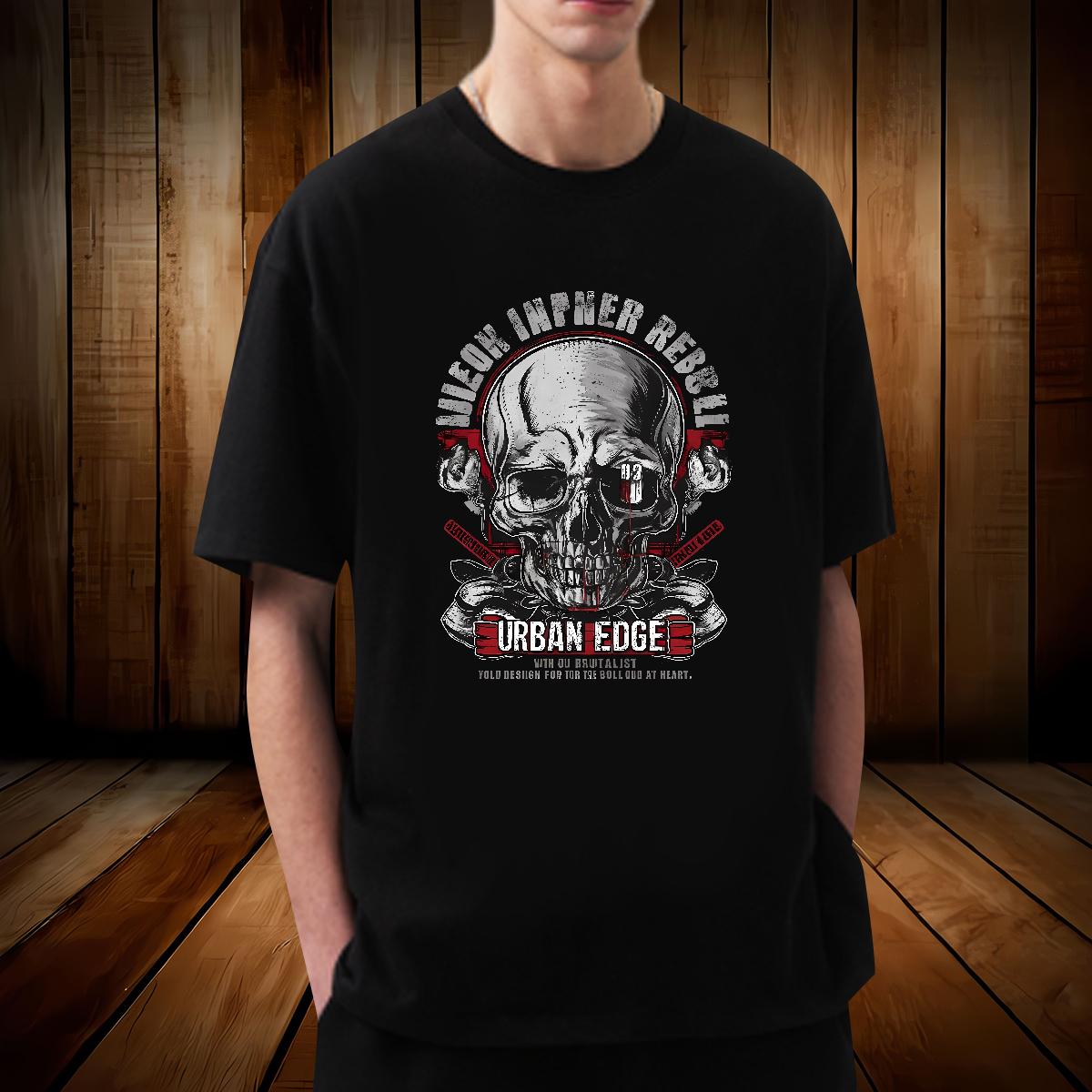 5A T Shirt For Man Skeleton 230g 100% Cotton Home Outdoor Breathable Short Sleeve Men Clothes T-Shirt Wholesale Cartoon Printing S-4XL Top Tees