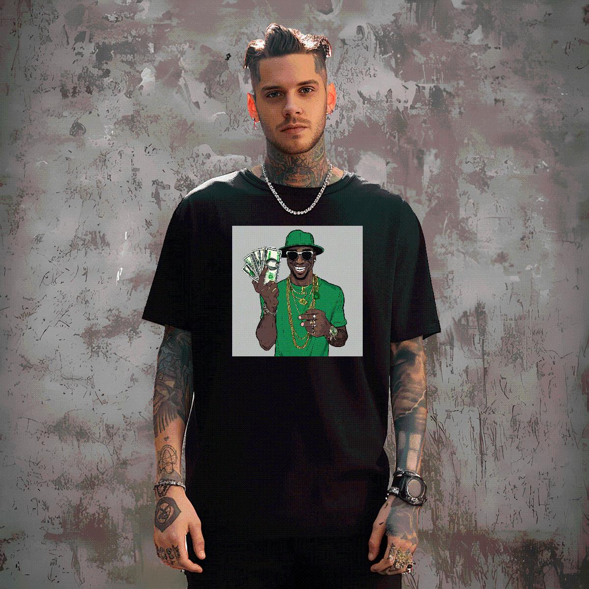 2024 T shirt XH 100% Cotton 230g Cartoon Printing S-4XL Street Men Tshirts Short sleeve Cotton Soft 5A