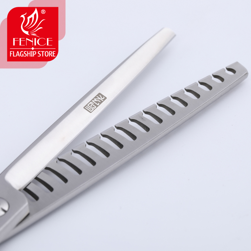 Fenice 6.75 inch Pet Dogs Gromming Scissors Reversed Tooth Shark Thinning Shears Animals Cat Barber Cutting Tools Rate 85%