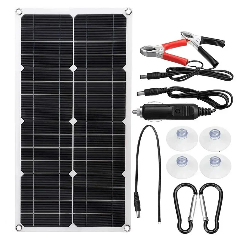 800W Solar Panel Power Bank Battery Kit Complet Camping 12V18V Controller Camper Accessories Charge Mobile Phone 240711