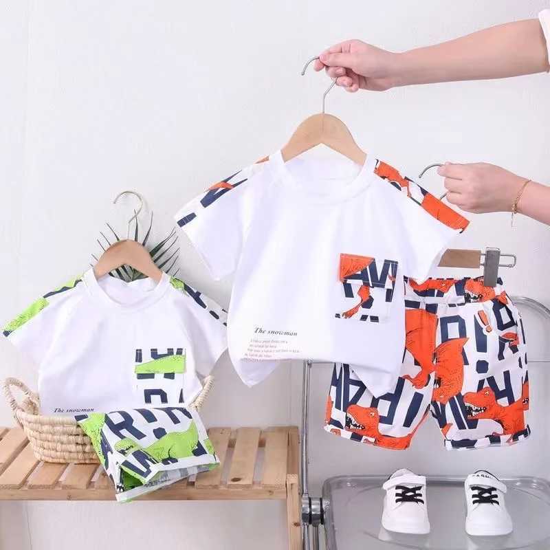 Clothing Sets New Summer Baby Girls Clothes Suit Children Outfits Boys Sports T-Shirt Shorts 2Pcs/Sets Toddler Casual Costume Kids Tracksuits