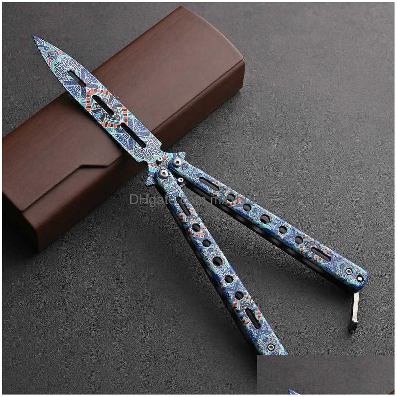 Party Favor Cs Go Karambit Folding Knife Butterfly Gift Game For Dl Blade No Edge Tool Practice In Toy T231123 Drop Delivery Home Ga Otgy2 Best qualit