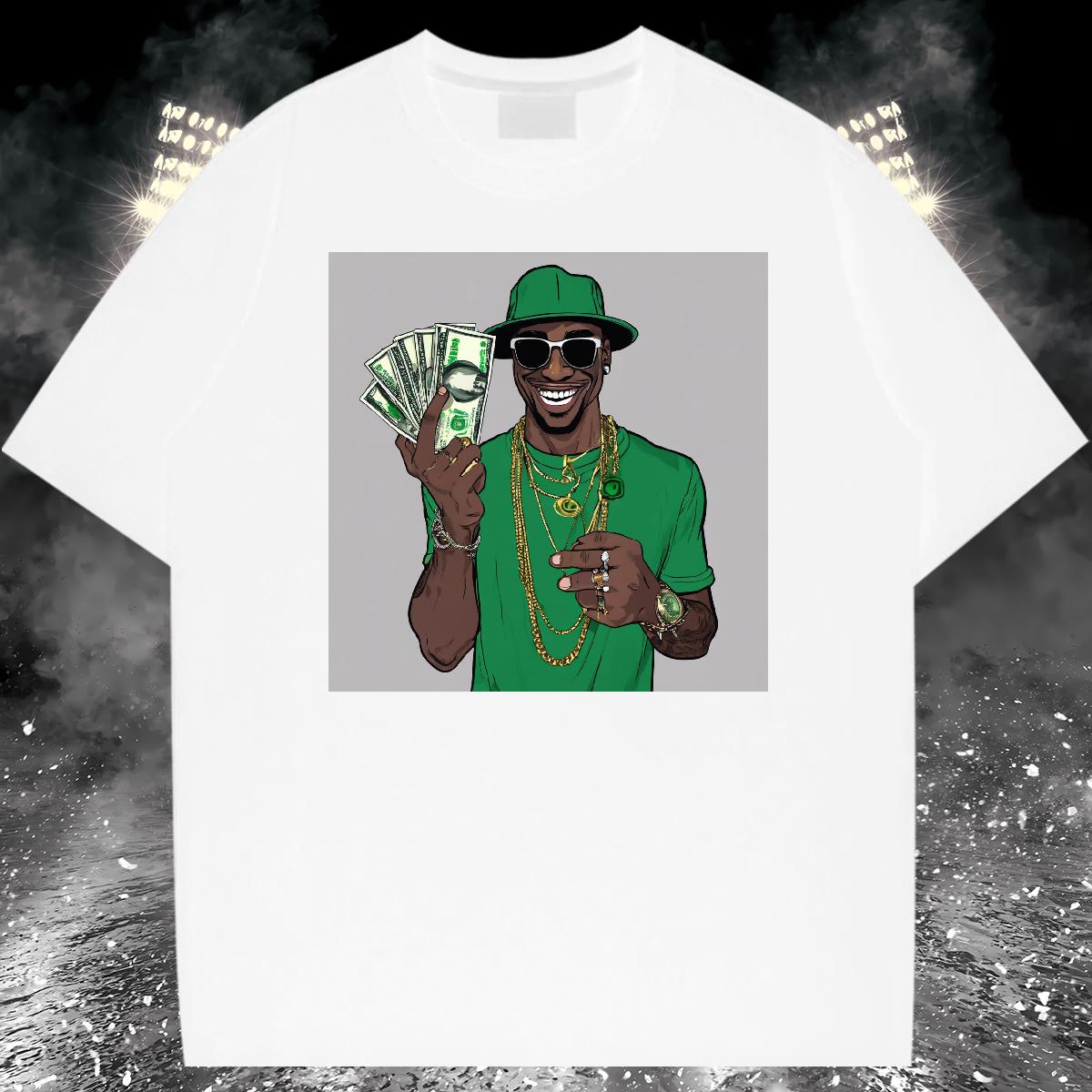 Designer T shirt XH 230g Cotton White Plus Size Street Casual Men Tshirts Breathable Short Sleeve Classic