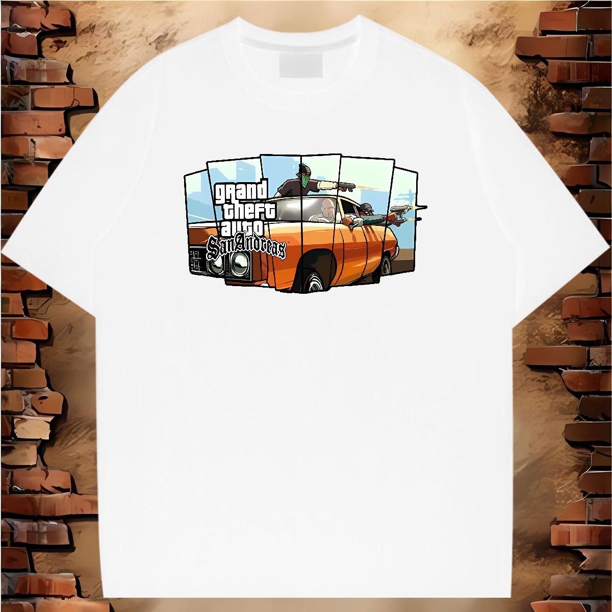 Popular Mens Tshirts racing 100% Cotton 230g Breathable Short Sleeve Street Wear Man T Shirts Custom Cartoon 2024 Designer Tees