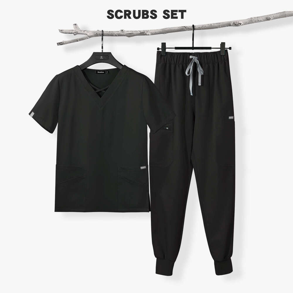 Scrub Set Undefined Zip Up New Arrival Non-ironing Show Thinness Temperament Ventilation Sexy Linen Self-cultivation