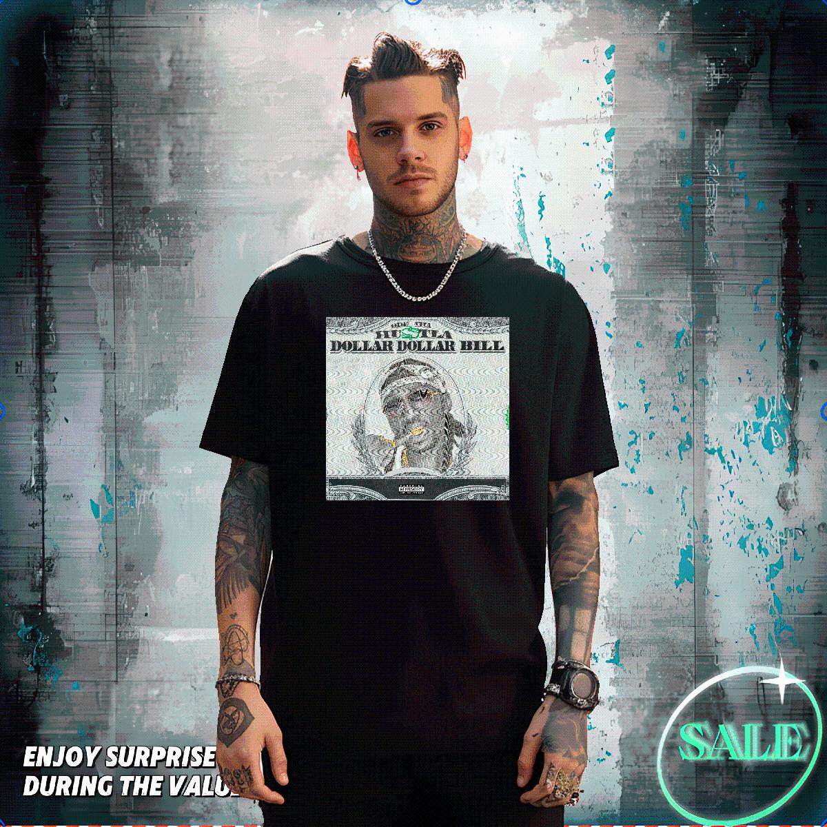 New T Shirt For Man XH 230g Cotton Skull Spring Summer Men Tees Crew Neck Cotton Breathable Loose