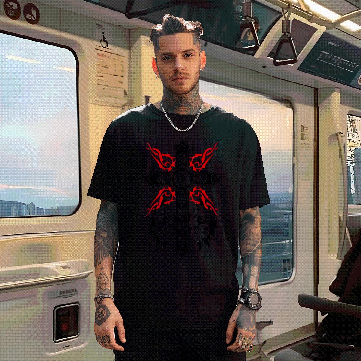 Brand Mens T Shirts fathion 230g 100% Cotton Home Outdoor Cotton O Neck Short Sleeves Tshirts Factory Direct Custom Anime Tops