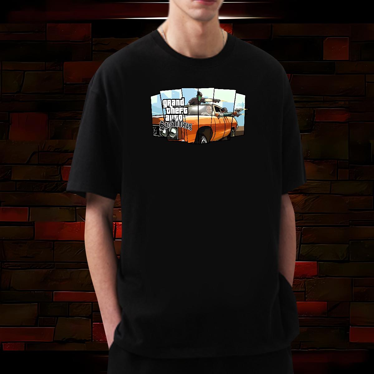 Loose Men Tees racing 230g Cotton Breathable Crew Neck Cotton Daily Wear Man T Shirts Plus Size Cartoon Custom Tee Shirt