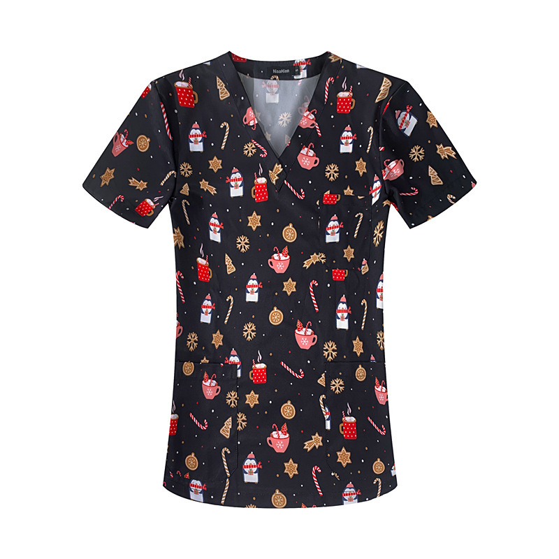 Scrubs for Women Uniform Undefined Two Piece Set Women Scrubs New Product Non-ironing Gentle Wind Versatile Popular Sexy Loose Short Bifurcated