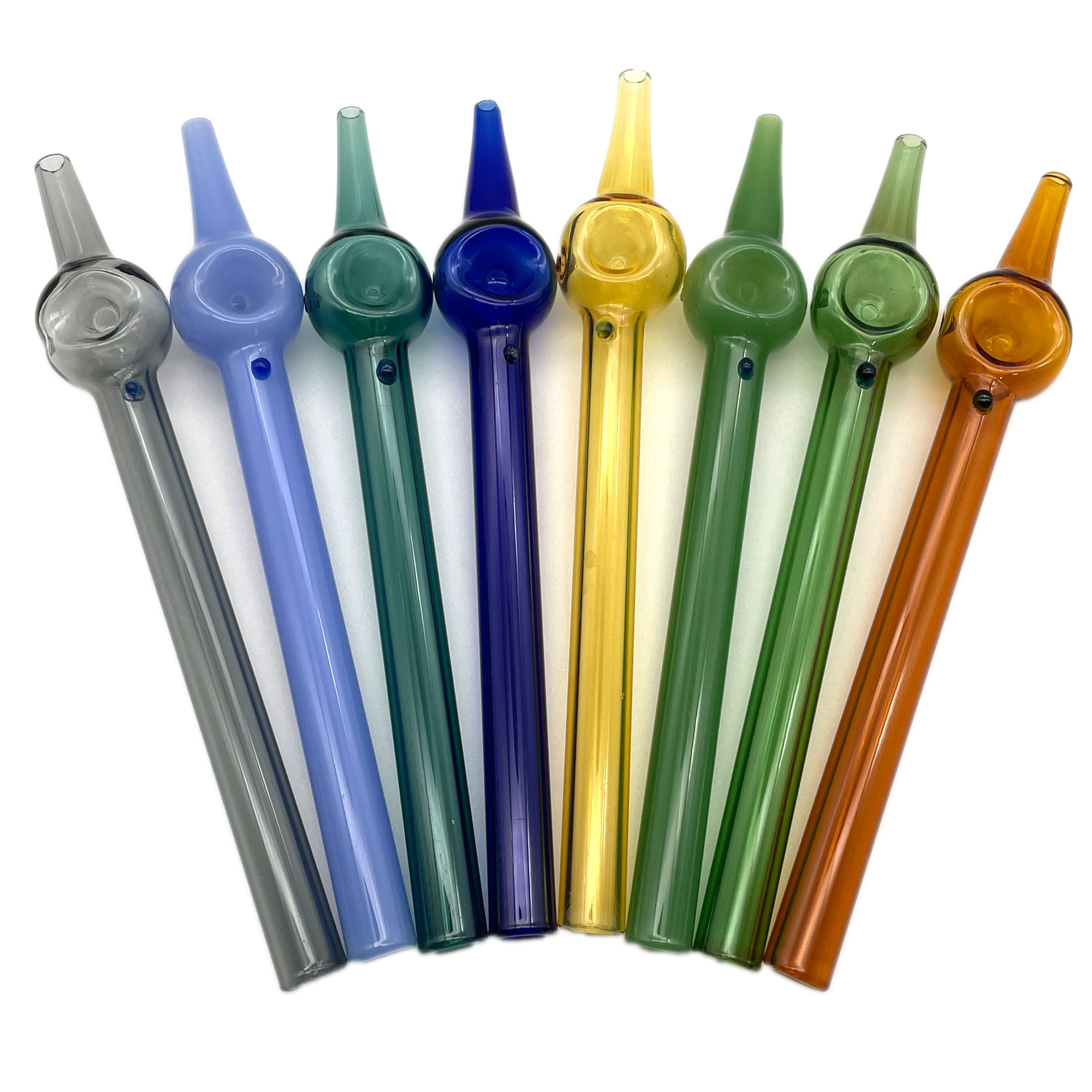 Other Smoking Accessories New Mini Hookahs Nector Collector Colored Pen Style Nectar Collectors Straight Tube Pyrex Glass Oil Burner