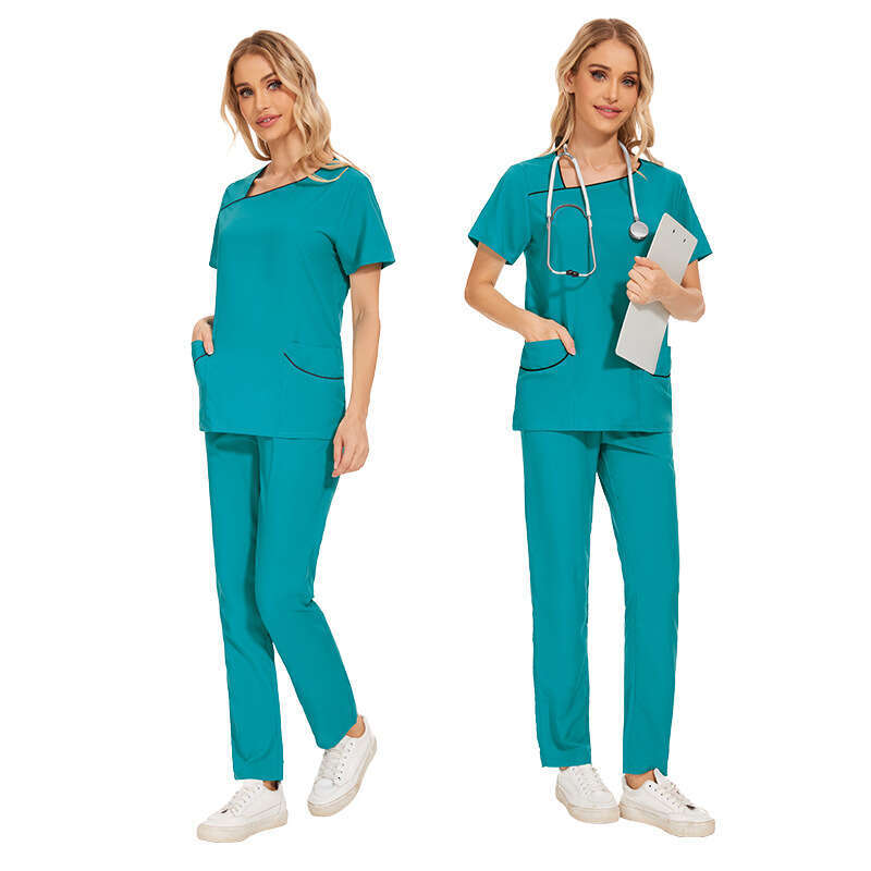 Designer Two Piece Set Women Zip Up Scrubs for Women Uniform New Arrival Long Show Thinness High Elasticity French Popular Temperament Novelty Waist