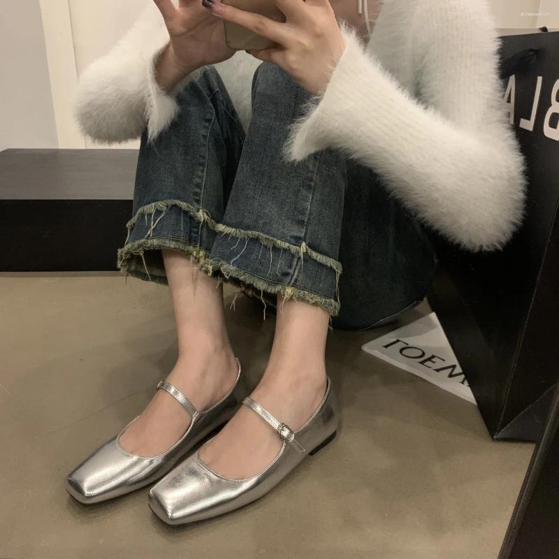 Casual Shoes 2024 Spring Single Fashion Shallow Slip On Women Flat Ladies Outdoor Ballerina Shoe