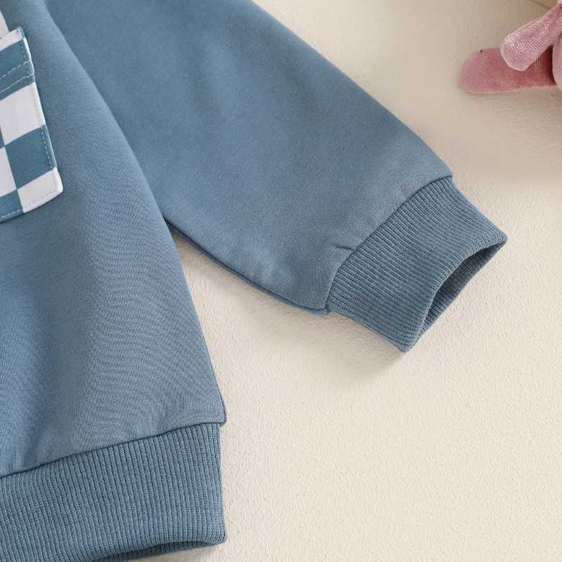 Clothing Sets Autumn New Baby Boy Clothes Fall Toddler Outfits Long Sleeve O Neck Pullover Tops Checkerboard Print Pants 2PCS Set