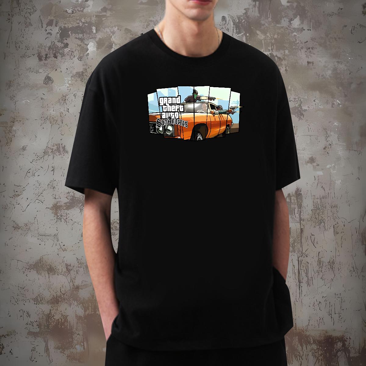 5A Man T Shirts racing 230g Cotton Beach O-Neck Short Sleeve Cotton Couples T Shirts Fashion Designer Oversized Tshirts