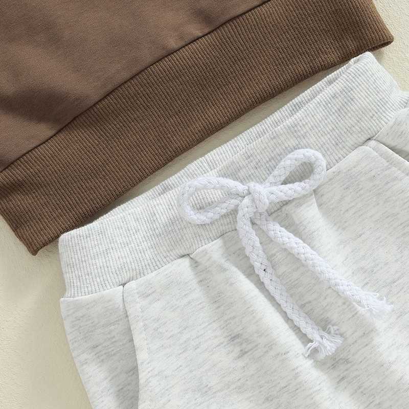 Clothing Sets 2024 Baby Boys Clothes Sets Letter Embroidery Long Sleeve Casual Pullover Sweatshirt+Pants 2pcs Kids Clothes Sports Suits