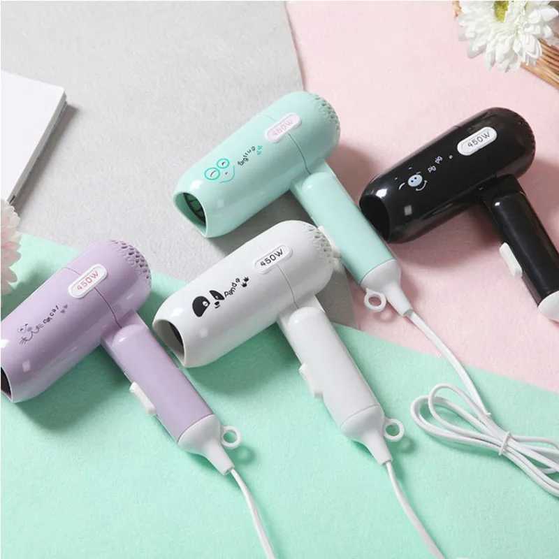450W Foldable Mini Hair Dryer Household Dormitory Travel Lightweight Quick Drying Hairdryer Styling Tool Low Noise New