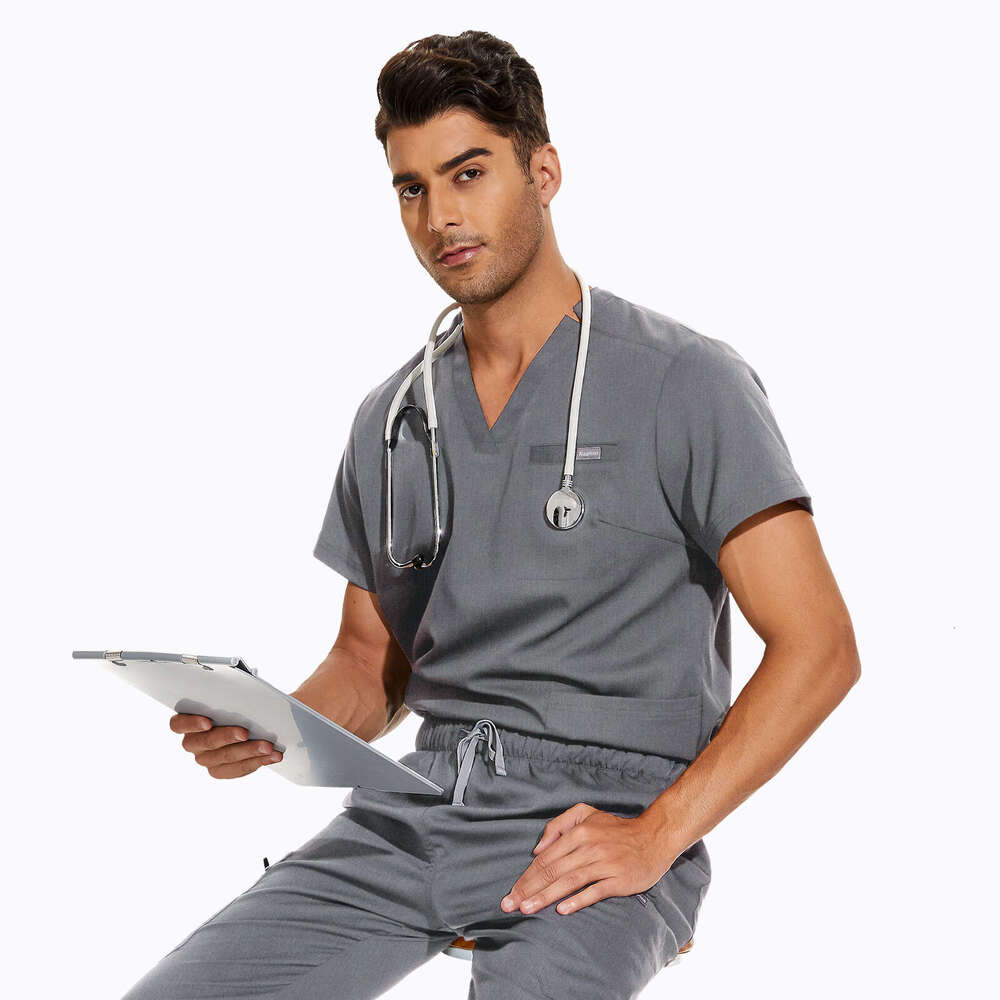 Designer Two Piece Set Women Scrubs Set New Product New Arrival French Non-ironing Long Washable Versatile Fashion Ventilation Popular Bifurcated Sexy