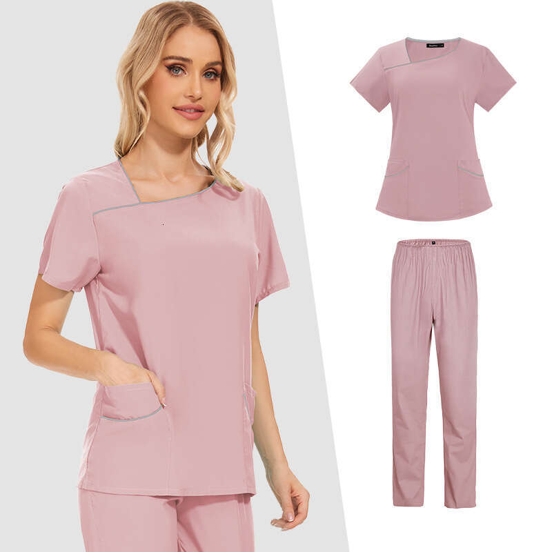 Designer Two Piece Set Women Zip Up Scrubs for Women Uniform New Arrival Long Show Thinness High Elasticity French Popular Temperament Novelty Waist