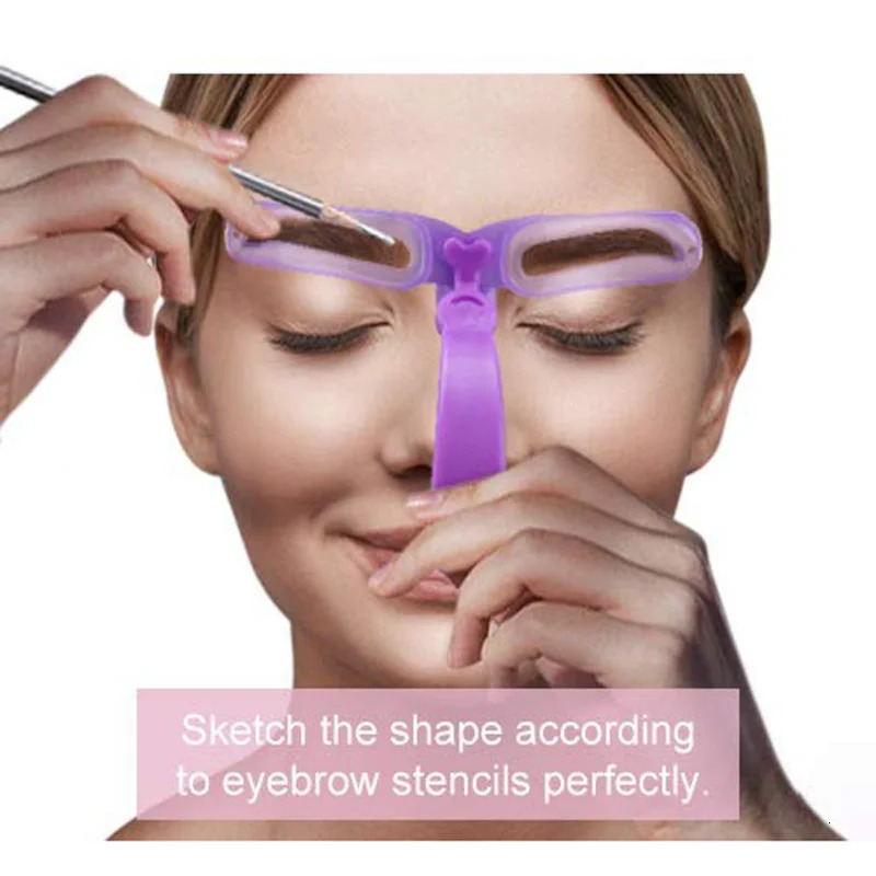 8-in-1 Reusable Eyebrow Template Beauty Makeup Eyebrow Stamp Template Eyebrow Shape Set Eyebrow Makeup Tool 240715