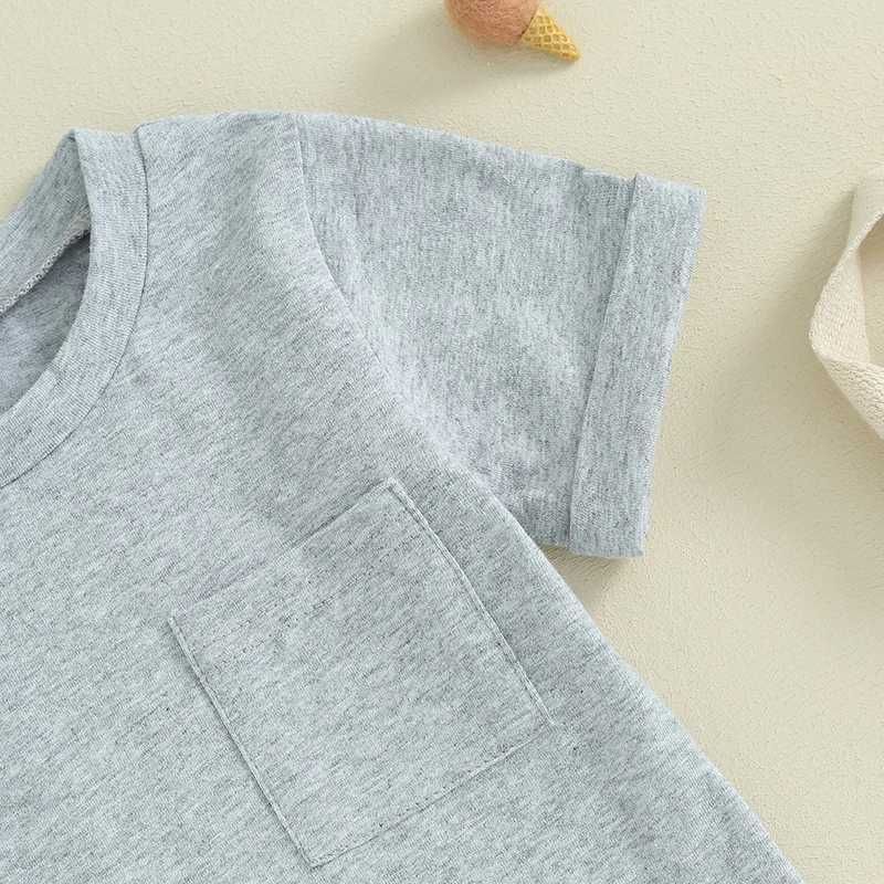 Clothing Sets 2Pcs Baby Boy Summer Outfits Clothing Set Casual Short Sleeve O Neck Tops T-Shirt +Solid Color Shorts Set Infant Clothes Outfits