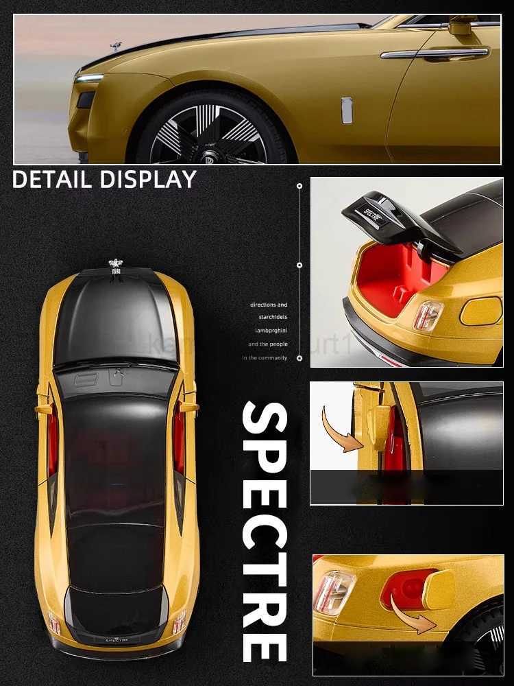 1 24 Rolls Royce Spectre Alloy Diecast Model Car Sound Light Collection Gifts Christmas Present For Boyfriend Birthday GiftsM240717