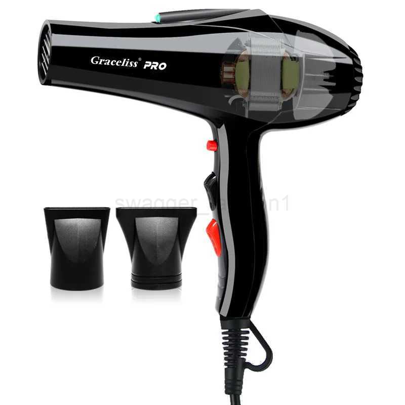 Real 2300W Professional Powerful Hair Dryer Fast Heating Hot And Cold Adjustment Ionic Air Blow Dryer For Hair Salon UseBkl240717