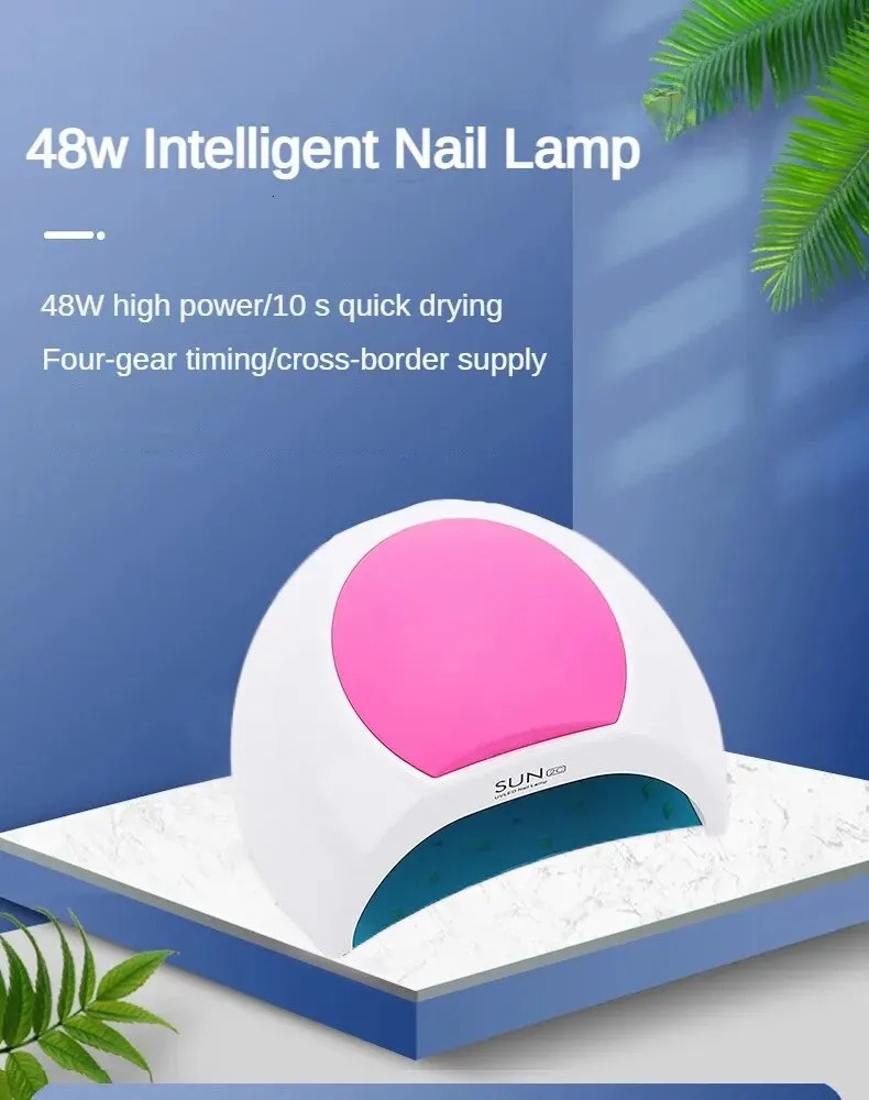 Sun2C UV Nail Lamp 48W Gel Polish Dryer Pedicure Light Manicure Lamp Nail Art Gel Dryer Machine Nail LED Lamp Not Black Handed 240715
