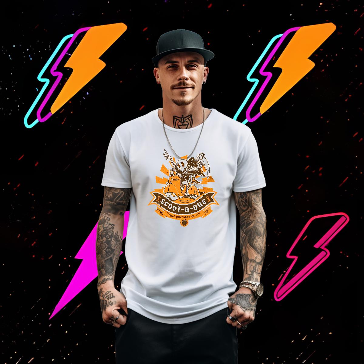 Loose Men Tops Tees Skeleton 230g Cotton Cotton O Neck Short Sleeves Anime Printing Street Men T Shirts DIY Printed Classic Casual Tees Shirts