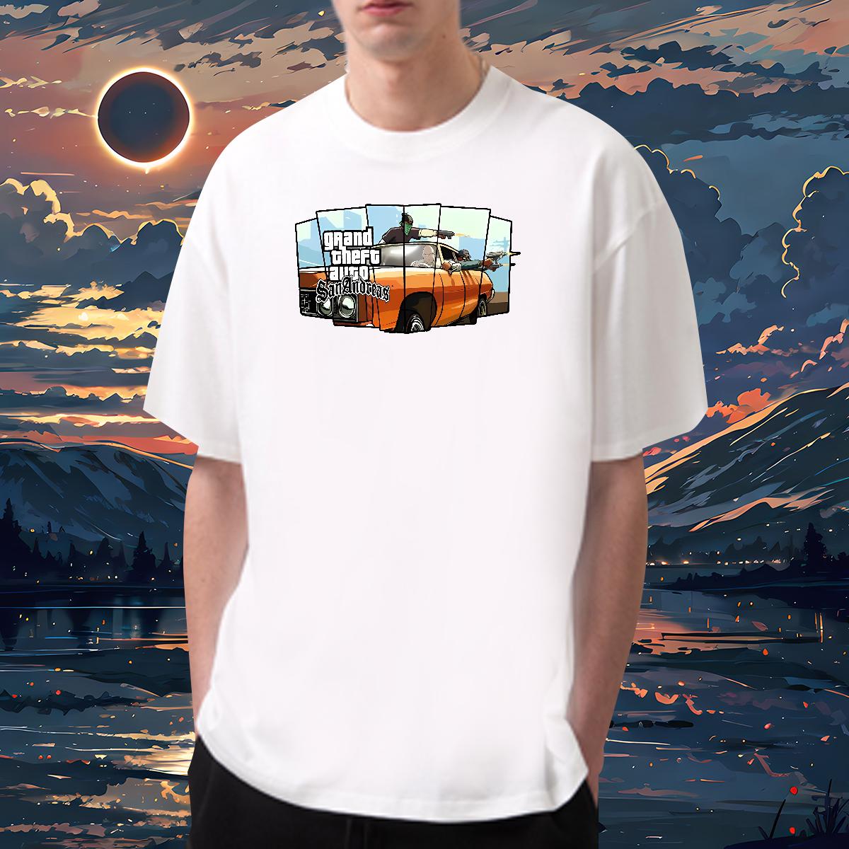 DIY Customized Man T Shirts racing 100% Cotton 230g Floral Print Tshirt for Man Woman Sport Crew Neck Cotton Unisex Clothings