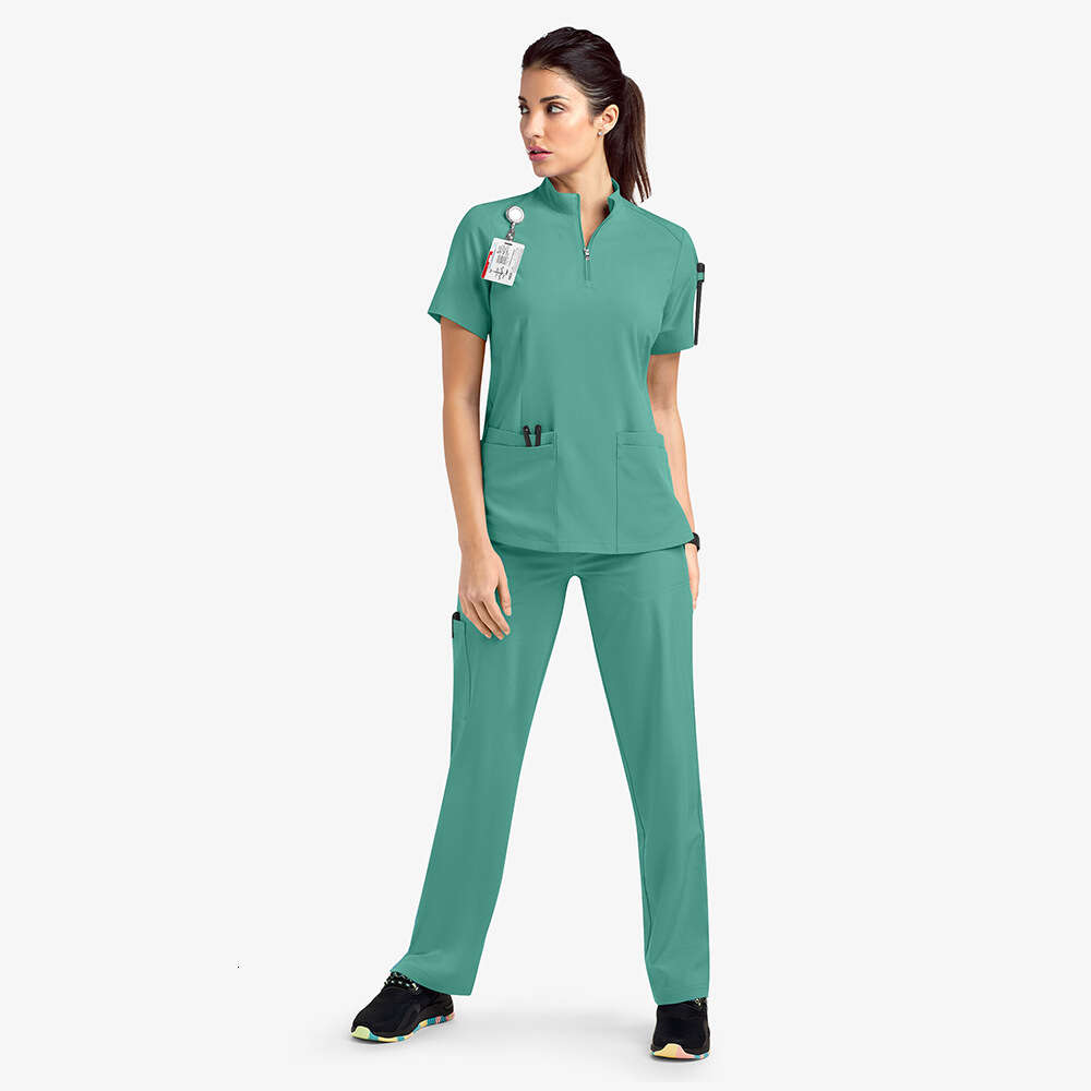 Niaa Hinn Scrubs Set Scrubs New Product Washable Gentle Wind Long High Elasticity Non-ironing Leisure Time Versatile Business Affairs Ventilation Temp