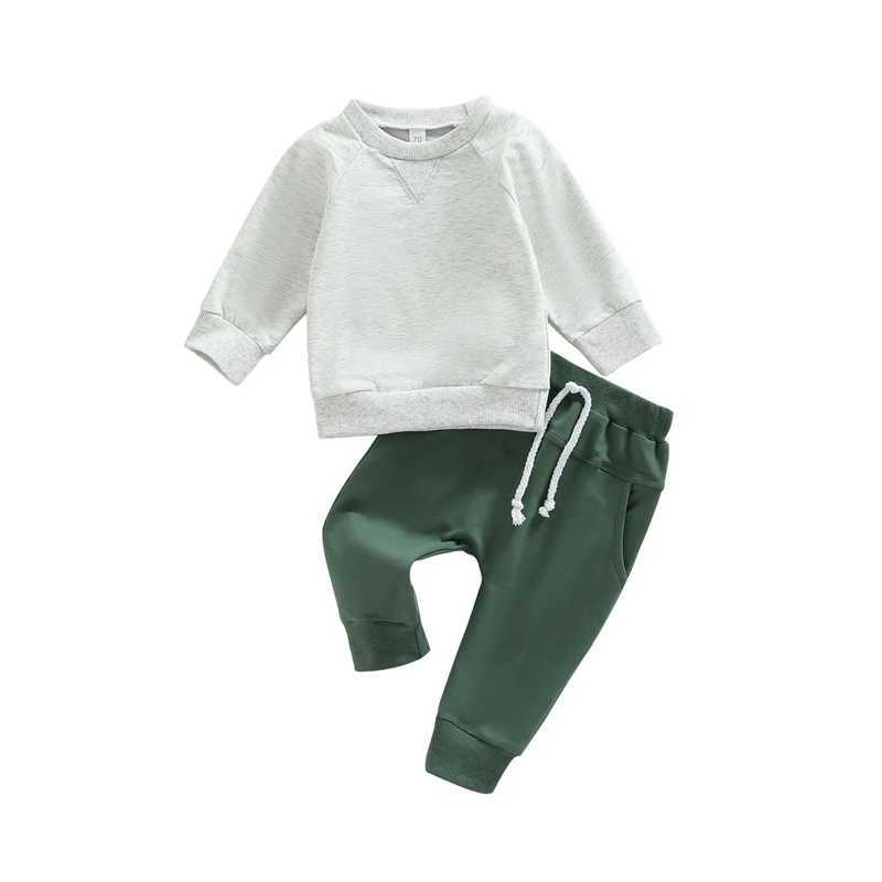 Clothing Sets Toddler Infant Boys 2pcs Tracksuit Outfits Autumn Solid Color Long Sleeve Sweatshirt and Casual Pants Baby Clothing Suit
